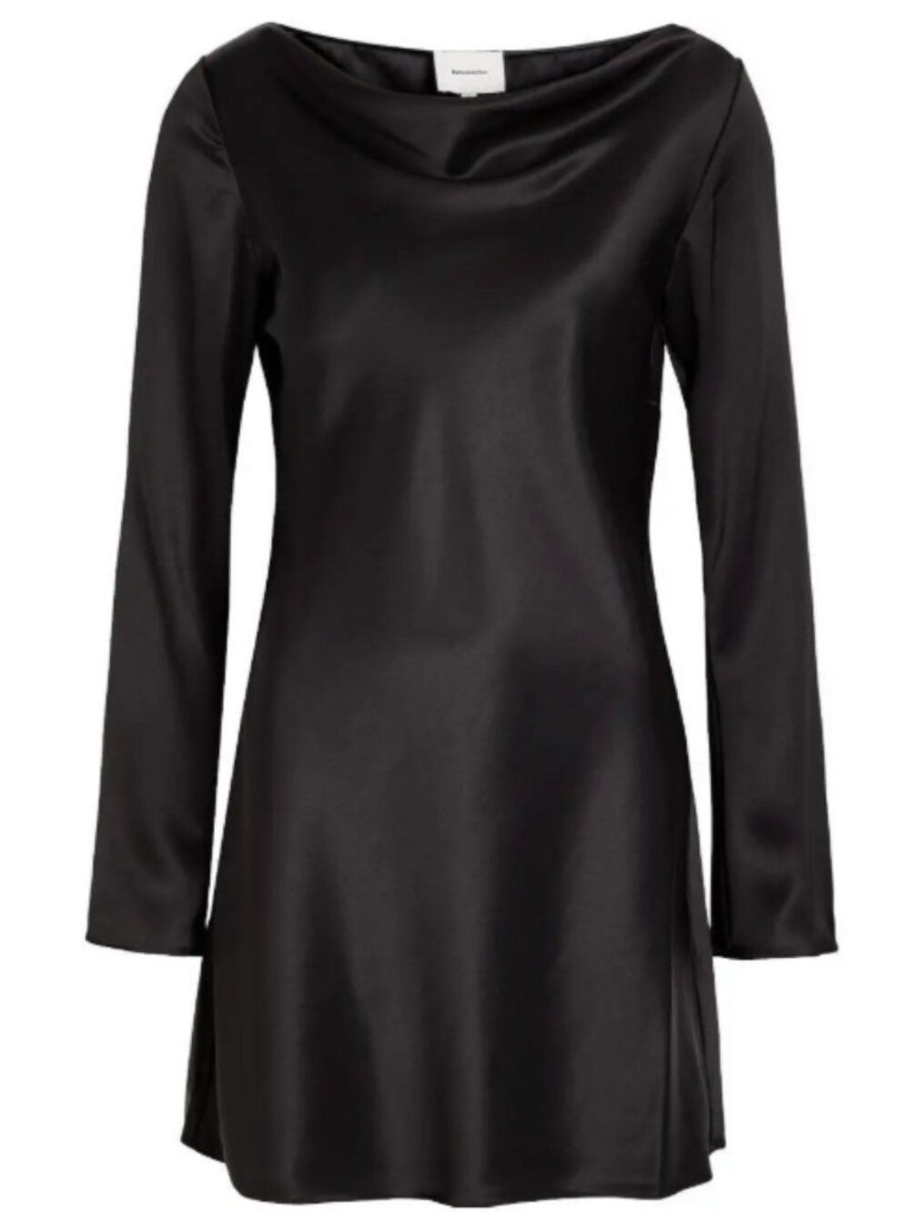 Reformation Black Satin Mini Dress